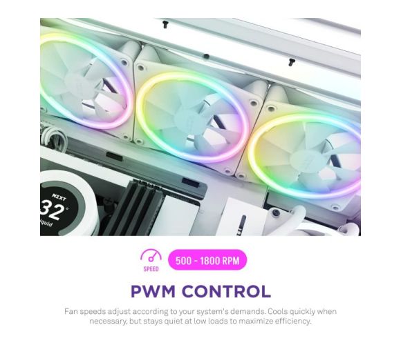 NZXT - F140RGB Core 140mm ventilator beli (RF-D14SF-W1) _4