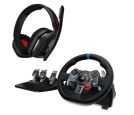 Logitech - Logitech G29 Driving Force Gaming Racing Wheel + Logitech A10 Headset_small_0