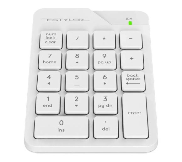 A4 TECH - FGK21C FSTYLER 2.4G Wireless Numeric Keypad USB Type-C bela tastatura _2