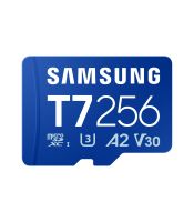 Samsung - MicroSD 256GB, T7, SDXC, UHS-I U3 V30 A2, Read up to 170MB/s, Write up to 130MB/s,  for 4K and FullHD video recording