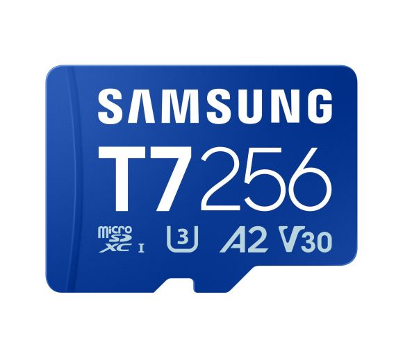 Samsung - MicroSD 256GB, T7, SDXC, UHS-I U3 V30 A2, Read up to 170MB/s, Write up to 130MB/s,  for 4K and FullHD video recording_0