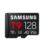 Samsung - MicroSD 128GB, T9, SDXC, UHS-I U3 V30 A2, Read up to 200MB/s, Write up to 130MB/s,  for 4K and FullHD video recording