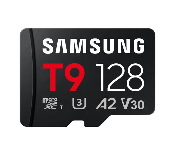 Samsung - MicroSD 128GB, T9, SDXC, UHS-I U3 V30 A2, Read up to 200MB/s, Write up to 130MB/s,  for 4K and FullHD video recording_0