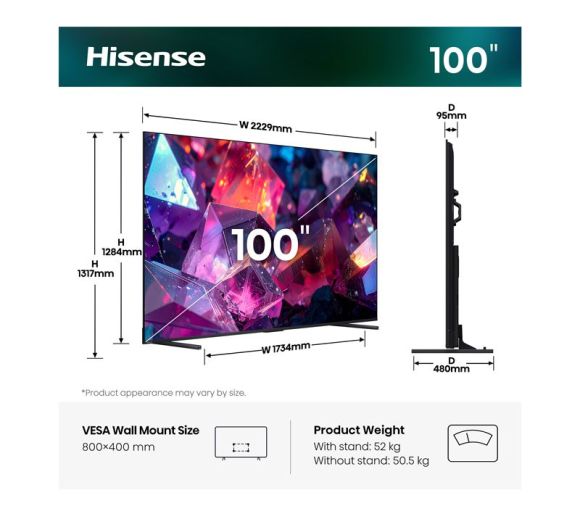 HISENSE - 100 inča 100E7S PRO Hi-QLED 4K UHD Smart TV _7