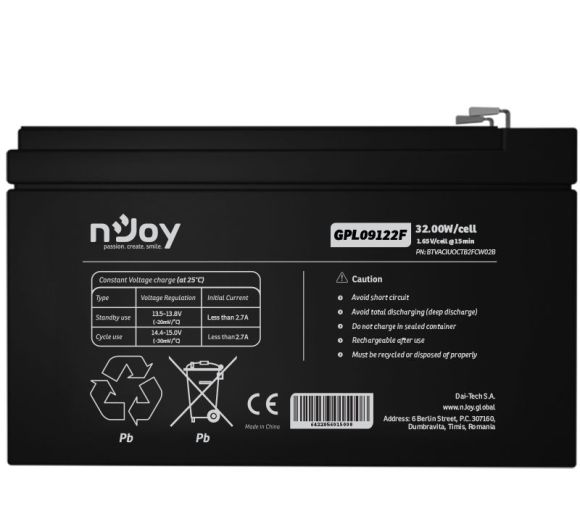 NJOY - GPL09122F baterija za UPS 12V 9Ah (BTVACIUOCTB2FCW02B) _1