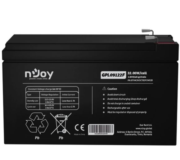 NJOY - GPL09122F baterija za UPS 12V 9Ah (BTVACIUOCTB2FCW02B) _2