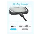 Zolo USB tip-C kabl M/M 1.8m, za Apple, super brzo punjenje 240W/480Mbps, pleteni, crni _small_2