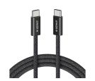 Zolo USB tip-C kabl M/M 1.8m, za Apple, super brzo punjenje 240W/480Mbps, pleteni, crni _small_5
