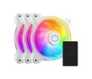 Cooler Master - Master Fan MF120 HALO2 3in1 White edition 120mm ventilator beli (MFL-B2DW-213P2-R2) _small_2