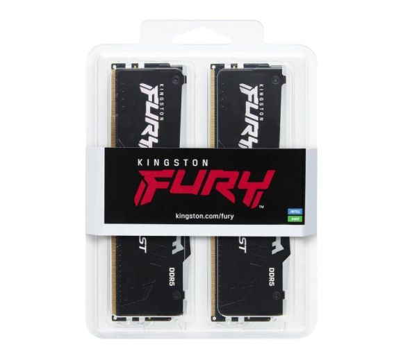 Kingston - DIMM DDR5 128GB (2x64GB kit) 5600MT/s KF556C40BBAK2-128 FURY Beast Black RGB EXPO _0