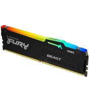 Kingston - DDR5 32GB 5200MT/s [FURY BEAST RGB], Non-ECC UDIMM, CL40 1.25V, 288-Pin 1Rx8, Black, w/RGB Heatsink, XMP & EXPO