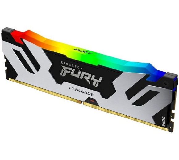 Kingston - DDR5 24GB 8800MT/s [FURY RENEGADE RGB], Non-ECC CUDIMM (Clocked), CL42 1.4V, 288-pin 1Rx8, Silver/Black, w/RGB Heatsink, XMP_0