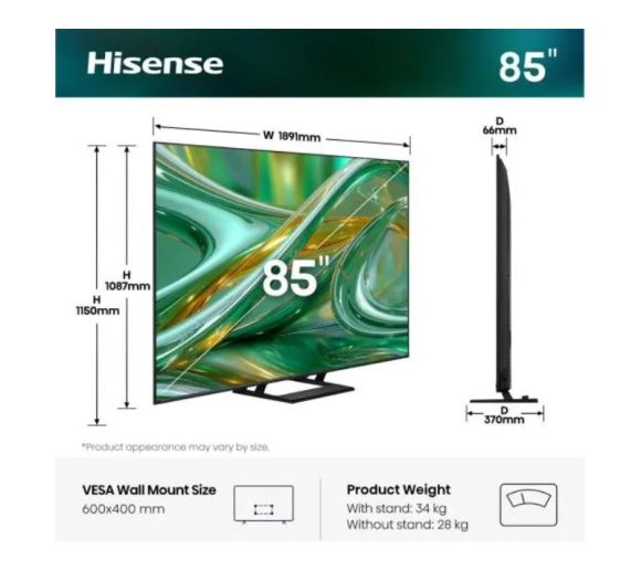 HISENSE - 85 inča 85E8S ULED Mini LED 4K UHD Smart TV _0