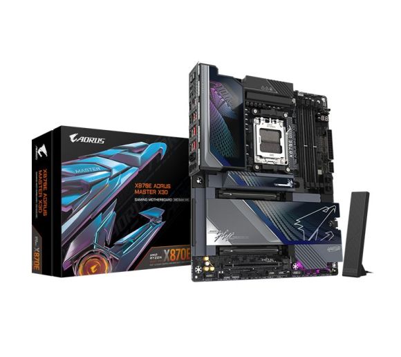 Gigabyte - AM5, X870E AORUS MASTER X3D, 4x DDR5 DIMM, X3D Turbo Mode 2.0 : Incredible X3D performance unleashed by AI DDR5 OC up to 9000MT/s_0