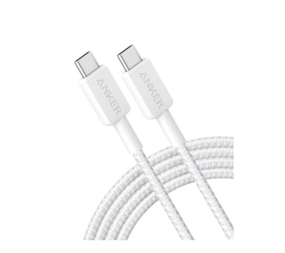 322 USB tip-C na USB tip-C kabl M/M 1.8m, 60W, pleteni, beli _0