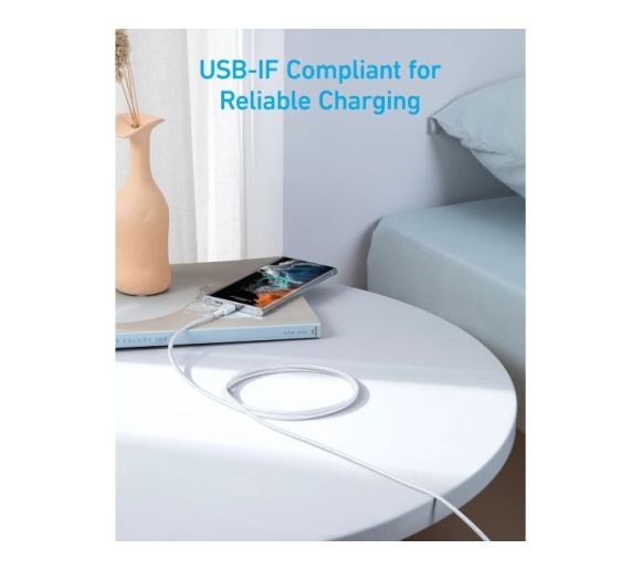 322 USB tip-C na USB tip-C kabl M/M 1.8m, 60W, pleteni, beli _4