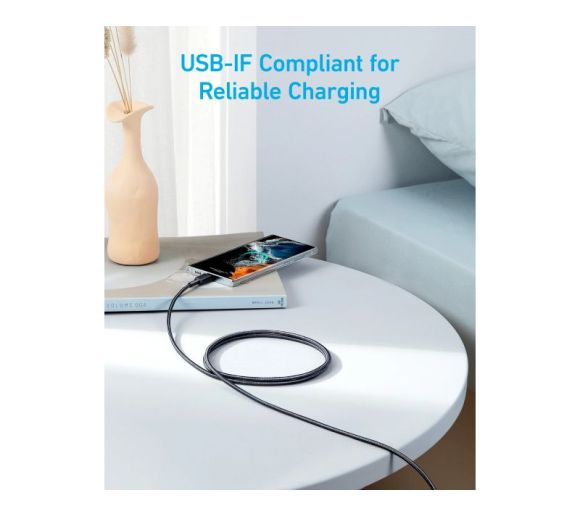 322 USB tip-C na USB tip-C kabl M/M 1.8m, 60W, pleteni, crni _4