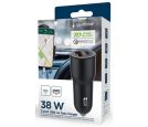 Gembird - TA-UC-AC2PDQC38-CAR-01 Gembird 2-port USB brzi punjac za auto, Type-C PD, 38W, black_small_0