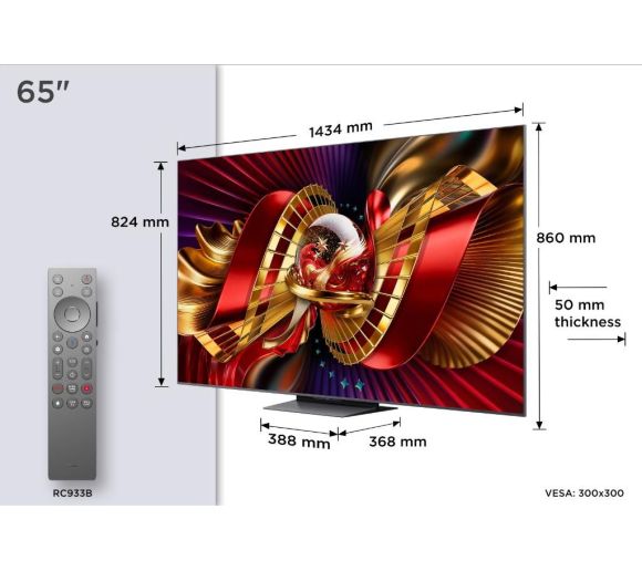 TCL - Televizor TCL 65C8L/LED/65"/4K UHD/144Hz/Google TV/crna_0