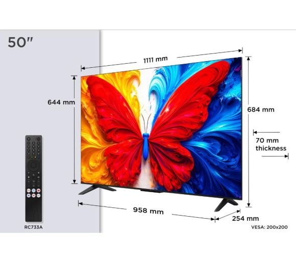 TCL - Televizor TCL 50S5L/QLED/50"/Full HD/60Hz/Android TV/crna_1