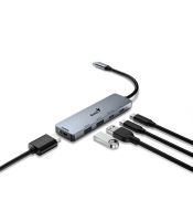 Genius - UH-500 5-in-1 USB Hub srebrni 