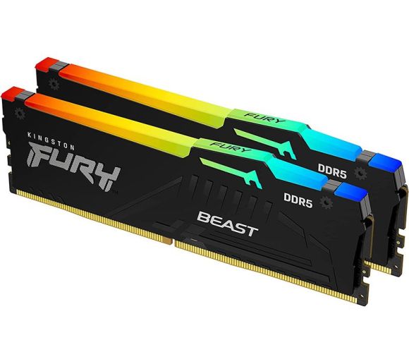 Kingston - DIMM DDR5 64GB (2x32GB kit) 5600MT/s KF556C40BB2AK2-64 FURY Beast RGB Black EXPO _1