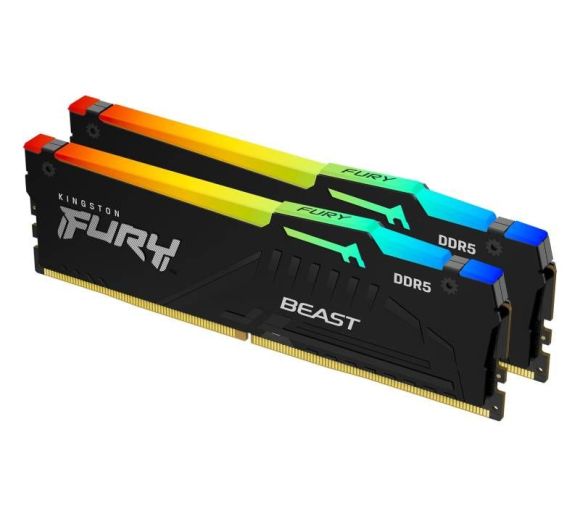 Kingston - DIMM DDR5 64GB (2x32GB kit) 6000MT/s KF560C36BBE2AK2-64 FURY Beast RGB EXPO _2