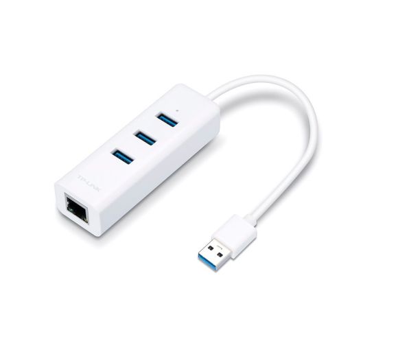 TP-Link - Adapter TP-LINK UE330 USB 3.0 to RJ-45 Gigabit Ethernet Network/1x LAN/3x USB 3.0 Hub_1
