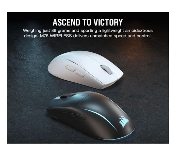 Corsair - Miš CORSAIR M75 bežicni/CH-931D010-EU/RGB/gaming/crna_1