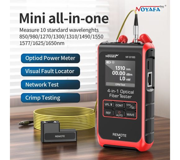 NOYAFA - Noyafa NF-916S optički merač snage i VFL sa merenjem dužine kabla i RJ45 testerom, Li-ion baterija_1