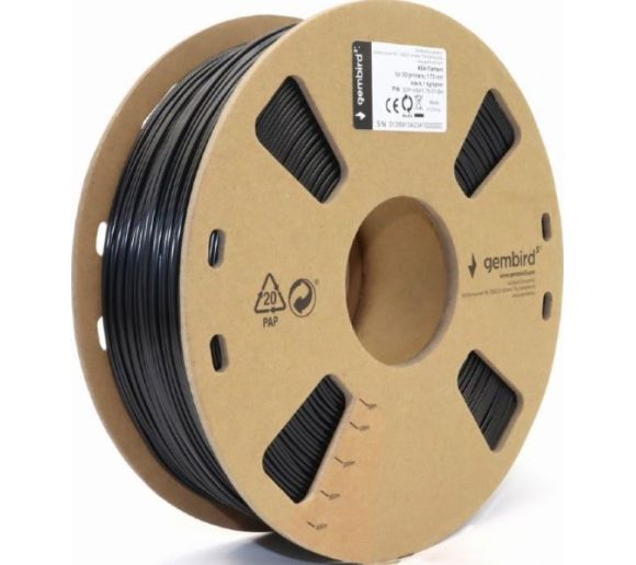 Gembird - 3DP-ASA1.75-01-BK Gembird ASA filament, 1.75 mm, 1kg Black_0