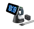 MagGo Bežični Dock Stand 3u1, sa kablovima i zidnim punjačem, crni _small_4