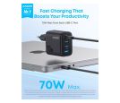 Zolo 70W 4-porta(3x USB-C i 1x USB-A) zidni punjač crni _small_0