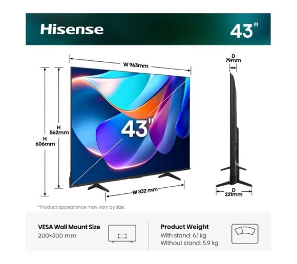 HISENSE - 43 inča 43E6ST DLED 4K UHD Smart TV _5