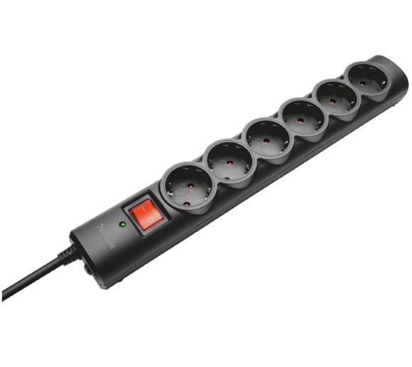 Trust - Strujni kabel TRUST Surge Protector 6 mesta/1.8m/crna_0