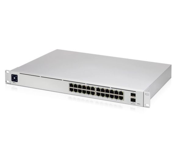 Ubiquiti - 24-port, Layer 3 switch supporting 10G SFP+ connections with fanless cooling_0